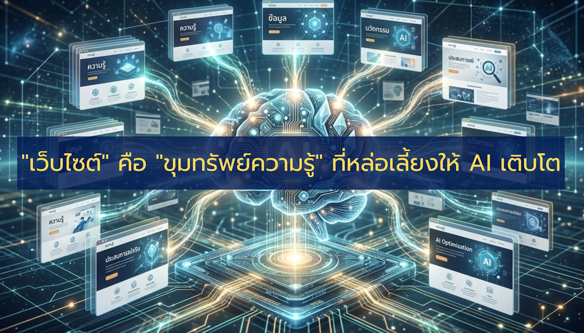 เว็บไซต์คือขุมทรัพย์ข้อมูลของ AI ทำไมการมีเว็บในยุคนี้ ถึงสำคัญกว่าที่เคย?